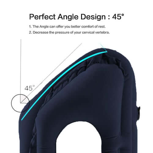 🔥50 % RABATT🌬️✈️😴 Bärbar, uppblåsbar, ergonomisk resekudde: Sov bekvämt när som helst, var som helst 🧳💤