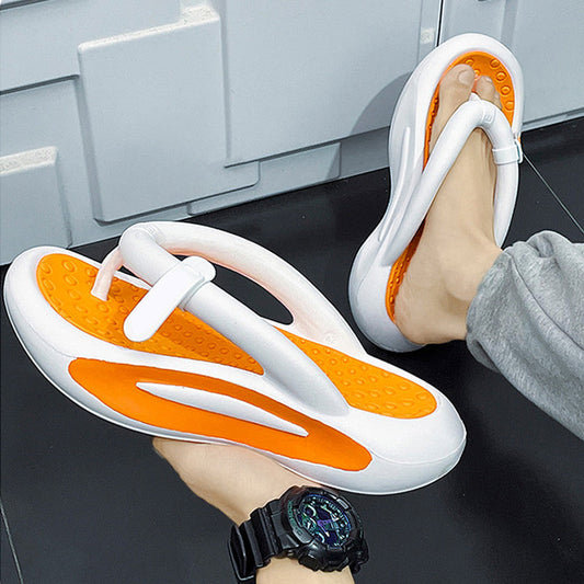 Avslappnade Flip-flops för Par med Tjock Sula och Dämpning