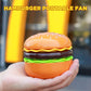 🔥2025 HOT SALE🔥3 hastigheter Hamburgerformad minifläkt med spegel