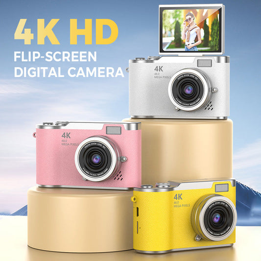 📸 50% RABATT! 🔥 4K HD Digitalkamera med Flipskärm – Autofokus, 16X Digitalzoom & Perfekt För Vloggning & Fotografering ✨