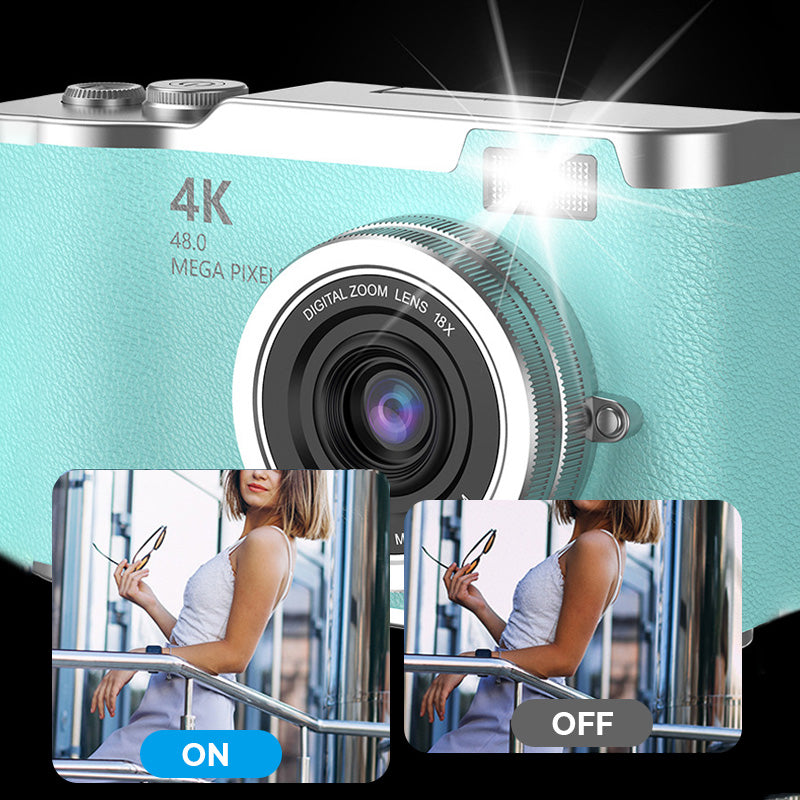 📸 50% RABATT! 🔥 4K HD Digitalkamera med Flipskärm – Autofokus, 16X Digitalzoom & Perfekt För Vloggning & Fotografering ✨