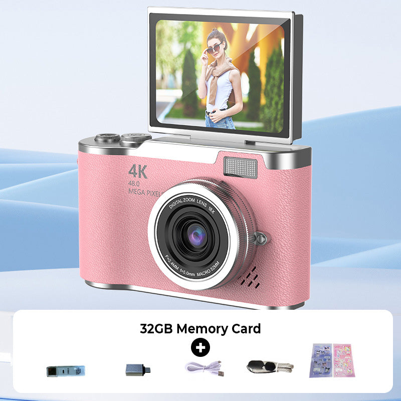 ‼️🔥Tidsbegränsat erbjudande📷4K HD digitalkamera med flipskärm💥