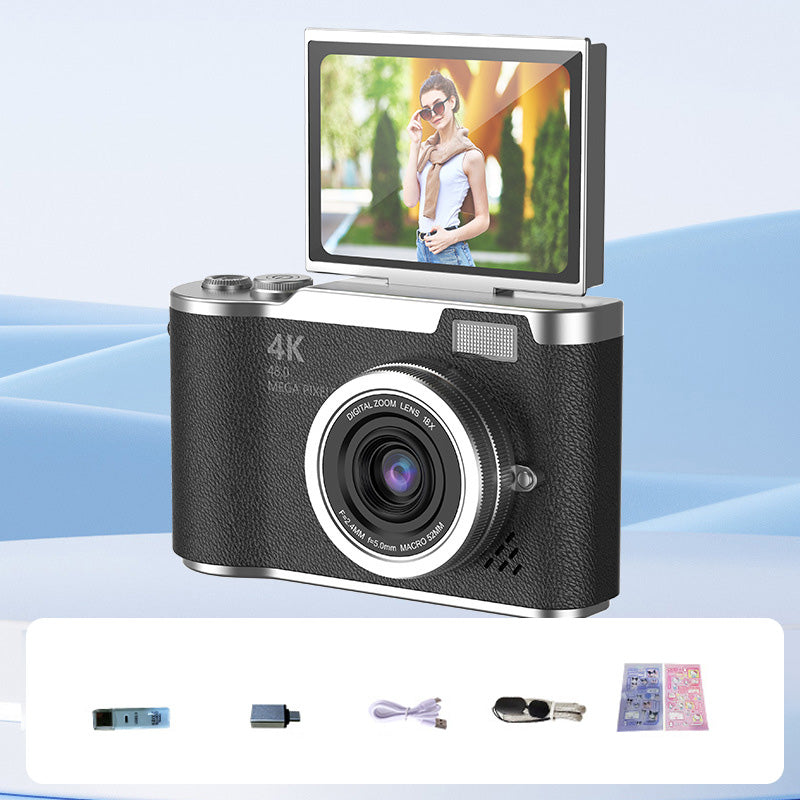📸 50% RABATT! 🔥 4K HD Digitalkamera med Flipskärm – Autofokus, 16X Digitalzoom & Perfekt För Vloggning & Fotografering ✨