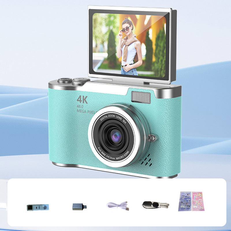 📸 50% RABATT! 🔥 4K HD Digitalkamera med Flipskärm – Autofokus, 16X Digitalzoom & Perfekt För Vloggning & Fotografering ✨