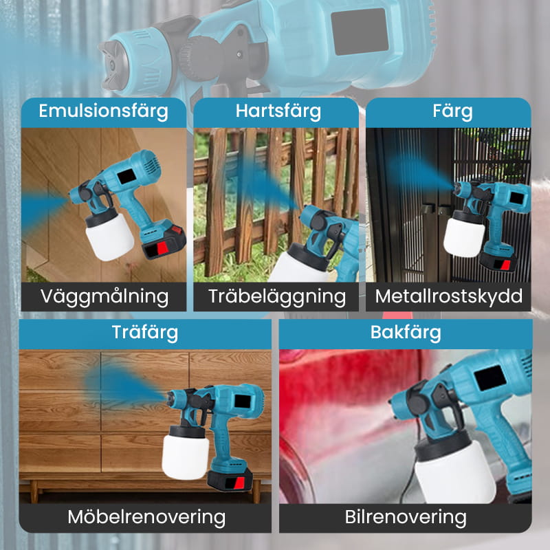 🎨 50% RABATT! 🔥 Sladdlös Elektrisk Färgspruta – 2026 Starkt Rekommenderad – Jämn Täckning, Hög Effektivitet & Lätt att Rengöra 🏠