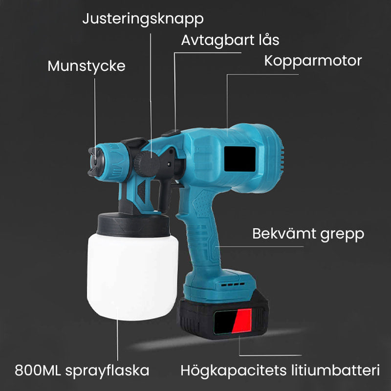 🎨 50% RABATT! 🔥 Sladdlös Elektrisk Färgspruta – 2026 Starkt Rekommenderad – Jämn Täckning, Hög Effektivitet & Lätt att Rengöra 🏠
