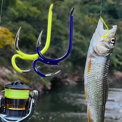 🔥köp 1 få 1 gratis🎣 Klassiska vassa dubbla fiskekrokar