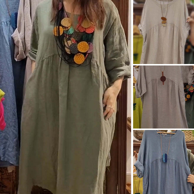 👗 【Sommarsäsong】 Unik fickklänning för kvinnor – 50 % rabatt nu! 🌸