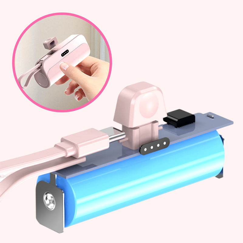 ⌛Reducerad med 67% 🔥Bärbar Powerbank med Hög Kapacitet och Inbyggda Kablar 🔋🔌 - Alltid Beredd för Laddning på Resan! 🚀