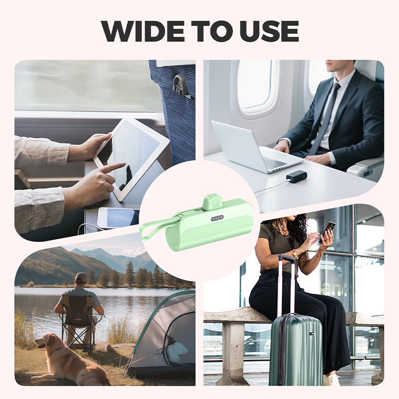 ⌛Reducerad med 67% 🔥Bärbar Powerbank med Hög Kapacitet och Inbyggda Kablar 🔋🔌 - Alltid Beredd för Laddning på Resan! 🚀