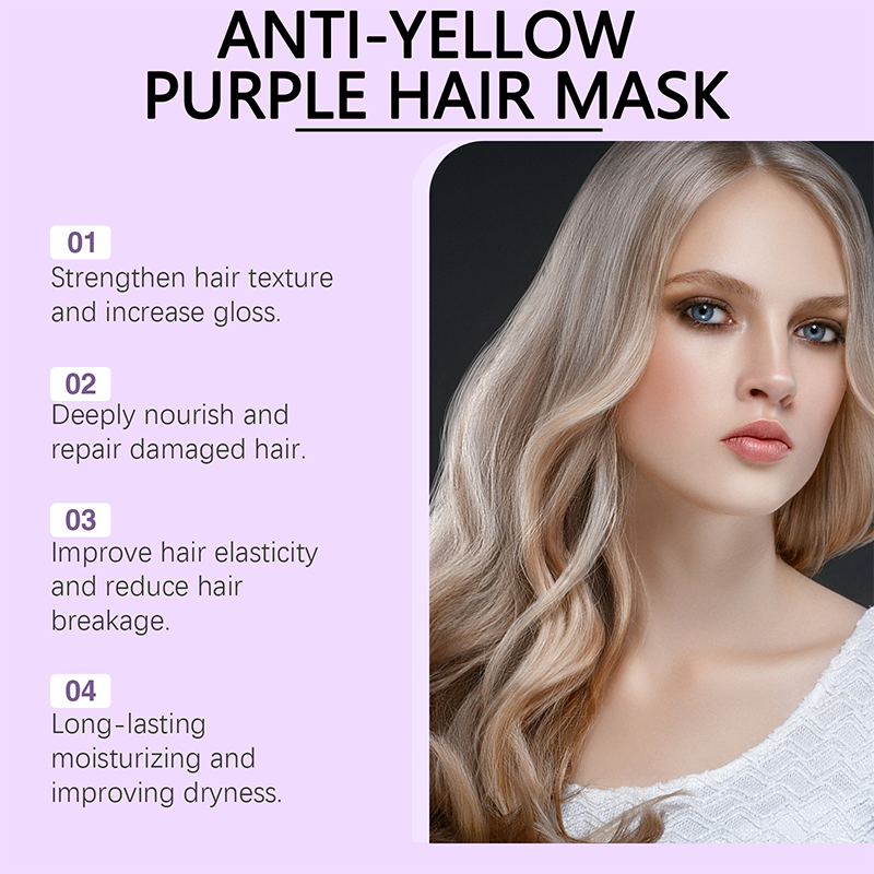 Anti-gul lila hårmask