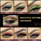 Återanvändbara självhäftande klistermärken för eyeliner och ögonfransar med glitter