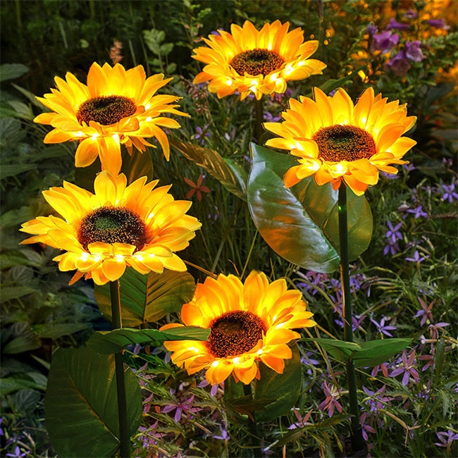 🌻 50% RABATT NU! 🌞 Solros Solenergidriven Trädgårdslykta – LED-belysning & Realistisk Design ✨