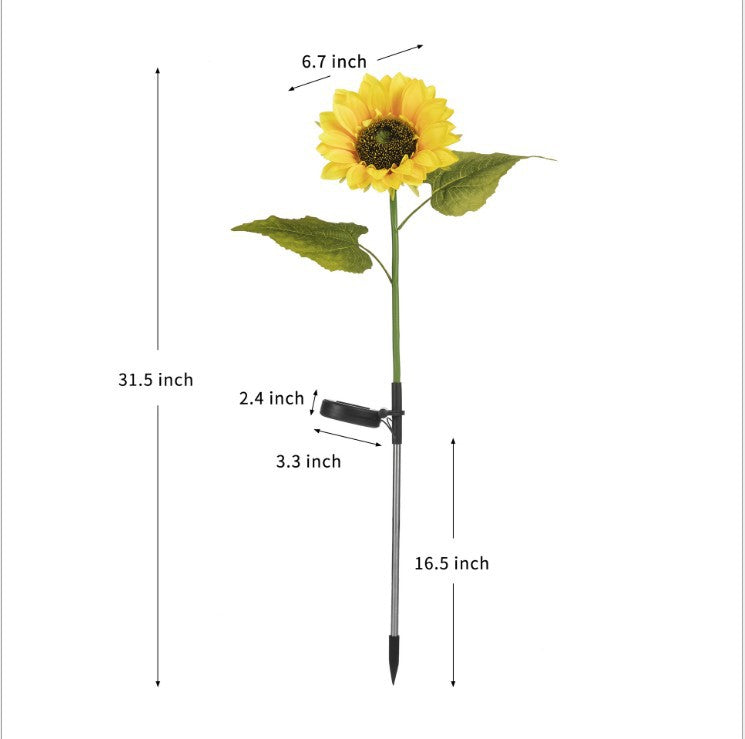 🌻 50% RABATT NU! 🌞 Solros Solenergidriven Trädgårdslykta – LED-belysning & Realistisk Design ✨