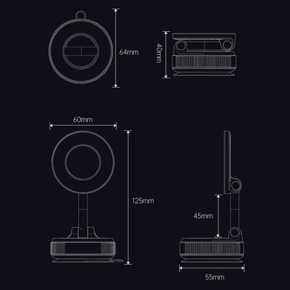 Foldbar magnetisk telefonhållare för bil