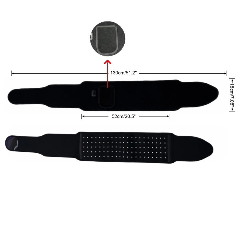 Ljusterapibälte - Livstidsgaranti - 660nm Röd + 850nm NIR - 105 Trippel LED - Hud- och Muskelstöd - Bärbar Wraparound - Fjärrkontroll