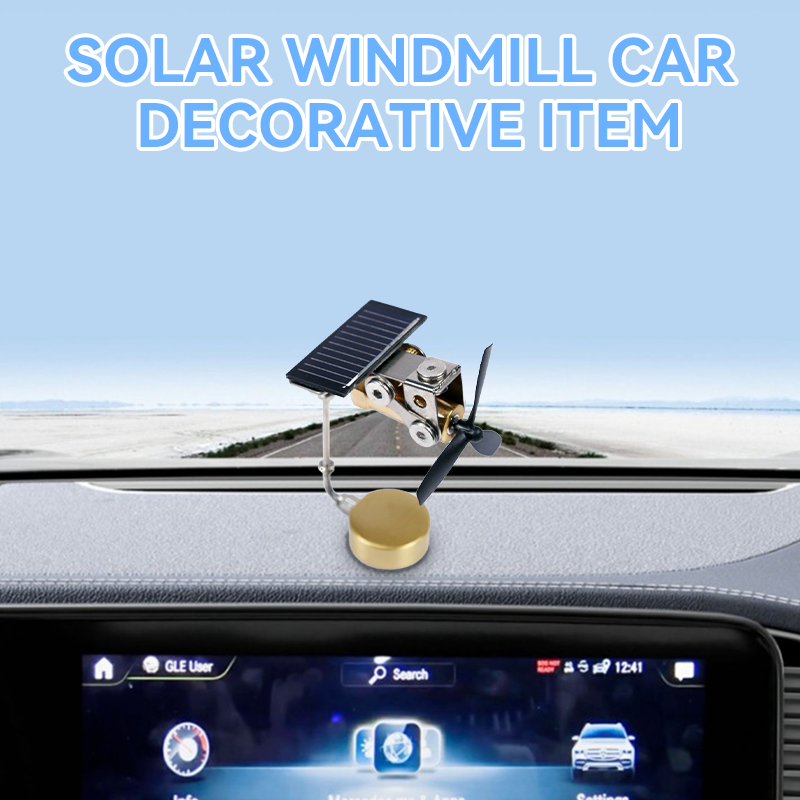 Solar Windmill Car Decorative Item
