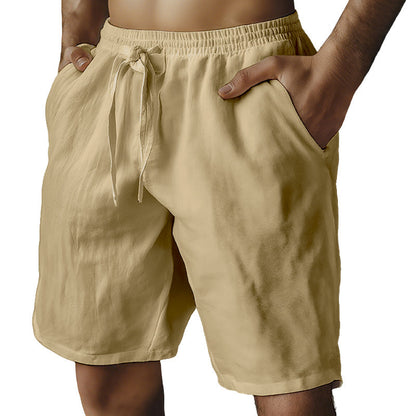 Men's Elastic Drawstring Solid Shorts