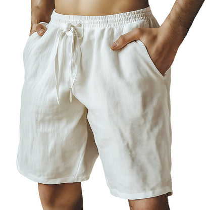 Men's Elastic Drawstring Solid Shorts