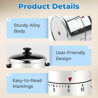 60 Minute Countdown Pressure Cooker-Shaped Timer