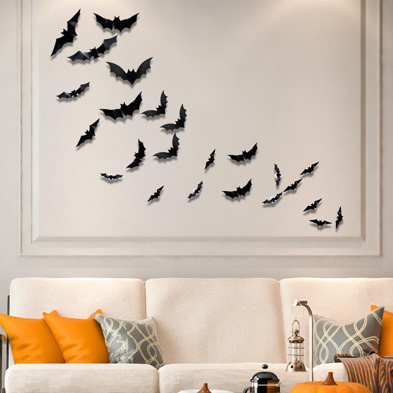 🦇Halloween-dekoration: 3D-LED-vägglampa i form av en fladdermus