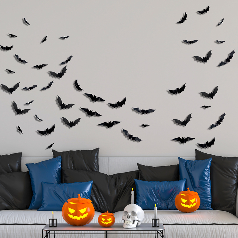 🦇Halloween-dekoration: 3D-LED-vägglampa i form av en fladdermus