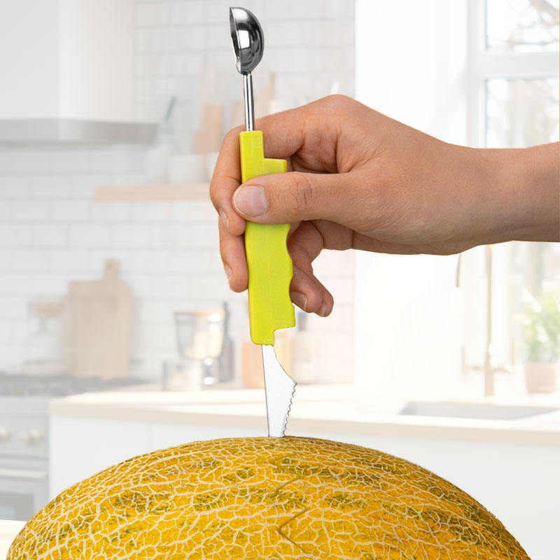 🍉 3-i-1 melonsked & fruktverktyg i rostfritt stål