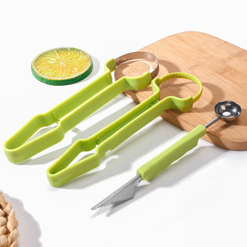 🍉 3-i-1 melonsked & fruktverktyg i rostfritt stål