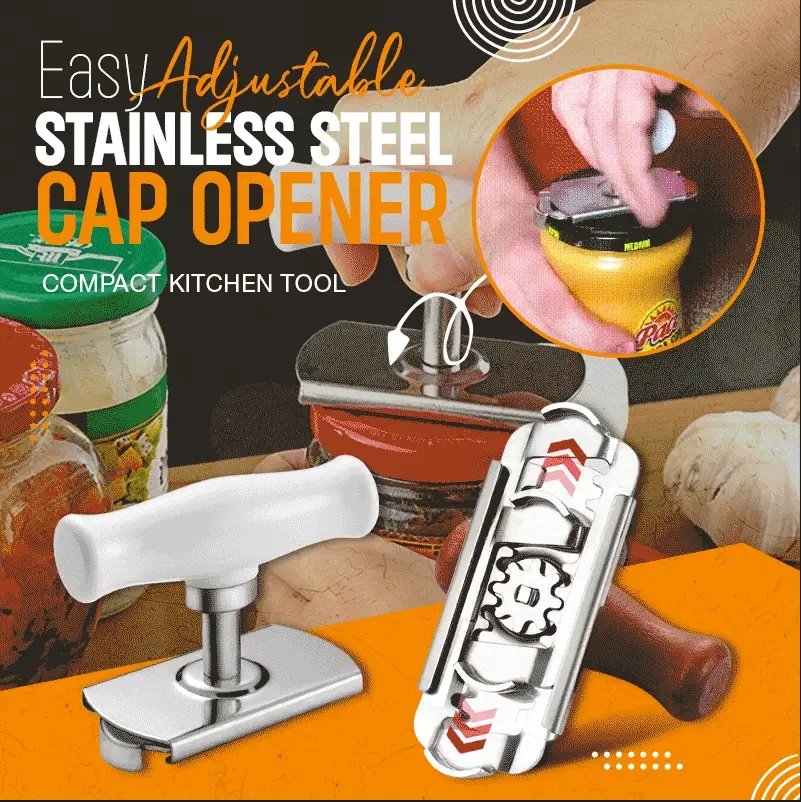 Justerbar locköppnare i rostfritt stål – 3–9,5 cm