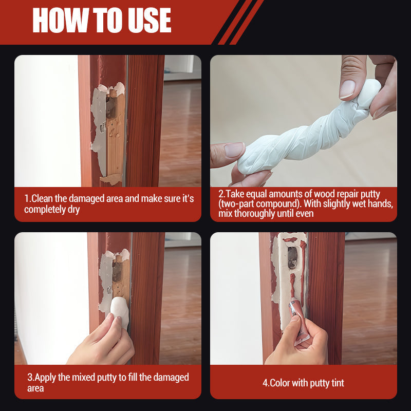 🔨 50% RABATT NU! 🏠 Epoxispackel för Träreparation – Hög Flexibilitet, Stark Vidhäftning & Härdar Som Sten – Reparerar Hål, Sprickor & Mellanrum i Trä, Dörrar & Möbler 🛠️