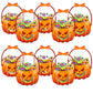 ❄️Summerfresh 50% RABATT!🍬20-pack Halloween-godispåsar med pumpamotiv – Återförslutningsbara genomskinliga kalaspåsar med handtag