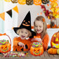❄️Summerfresh 50% RABATT!🍬20-pack Halloween-godispåsar med pumpamotiv – Återförslutningsbara genomskinliga kalaspåsar med handtag