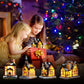 Miniatyr LED-belyst julbyhus