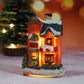Miniatyr LED-belyst julbyhus