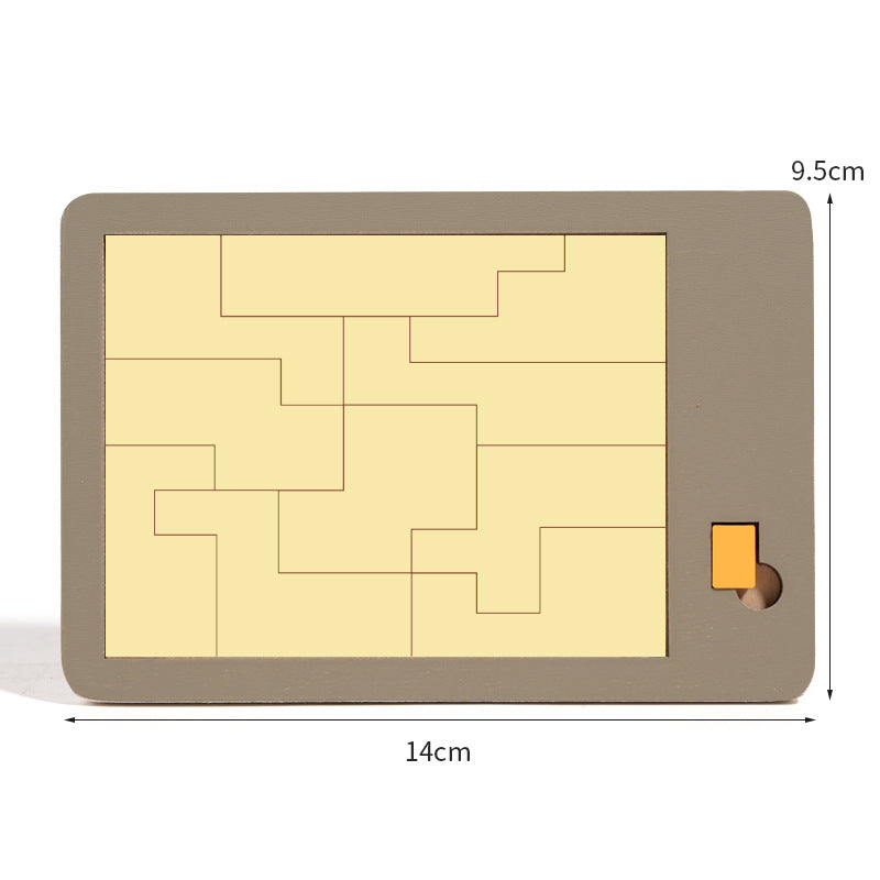Tangram-bräda i trä Pusselspel