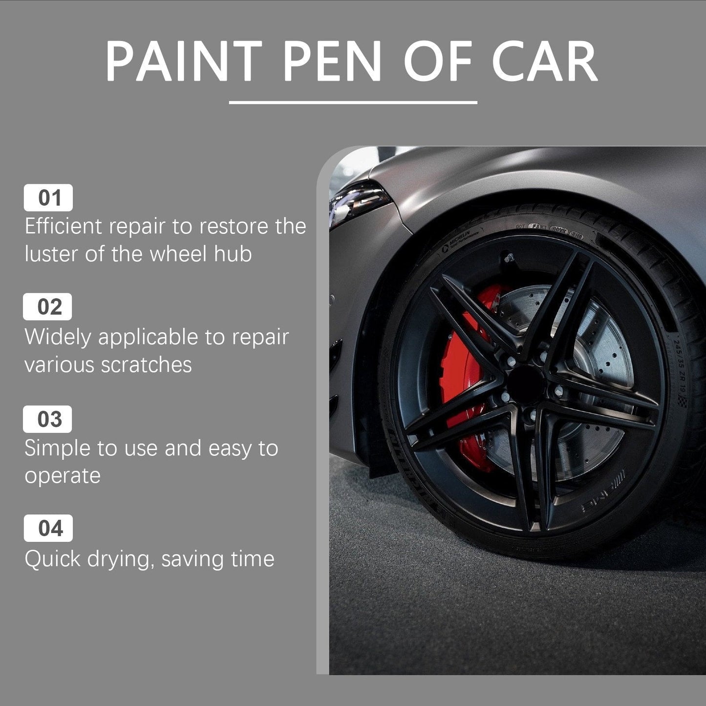 ✨ 43% RABATT NU! 🚗 Magisk Bil Repreparationspenna – Fixa Fälgrepor på Minuter – Permanent & Droppfri Formula 🛠️