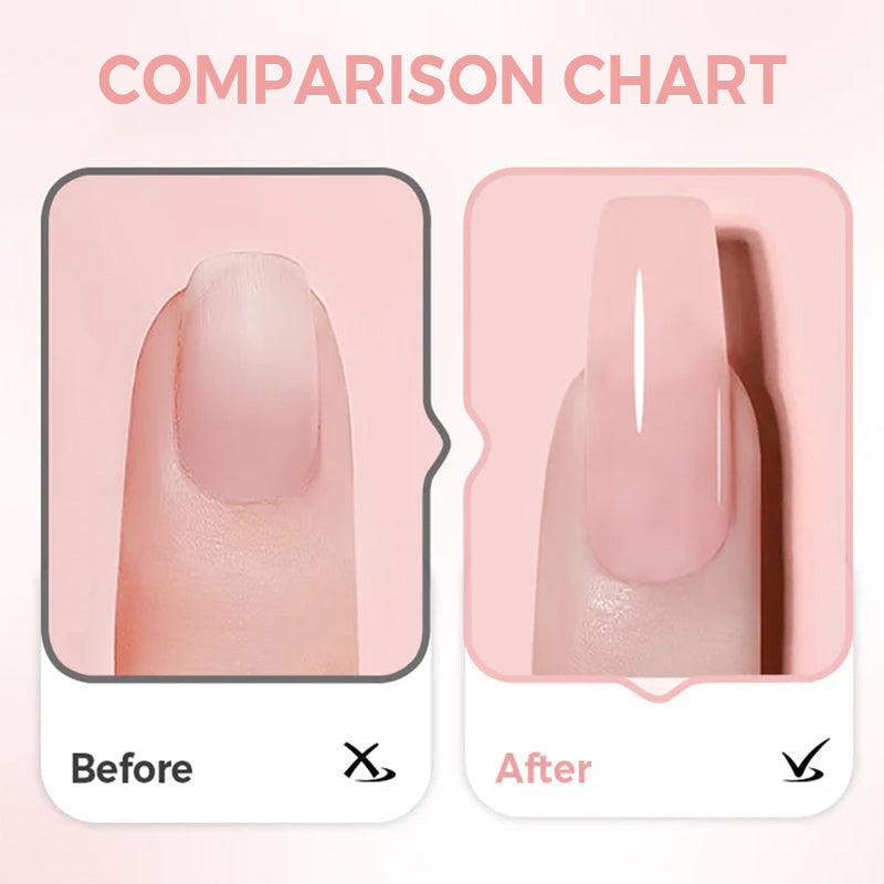 💅 KÖP 1 FÅ 2! ✨ 2-i-1 Självnivellerande Nagelbyggargel - Botten- & Toppskikt med 15s Snabbhärdning för Salongkvalité Hemma 🌟🌀