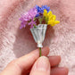 Bärbar blomsterbrosch Nål