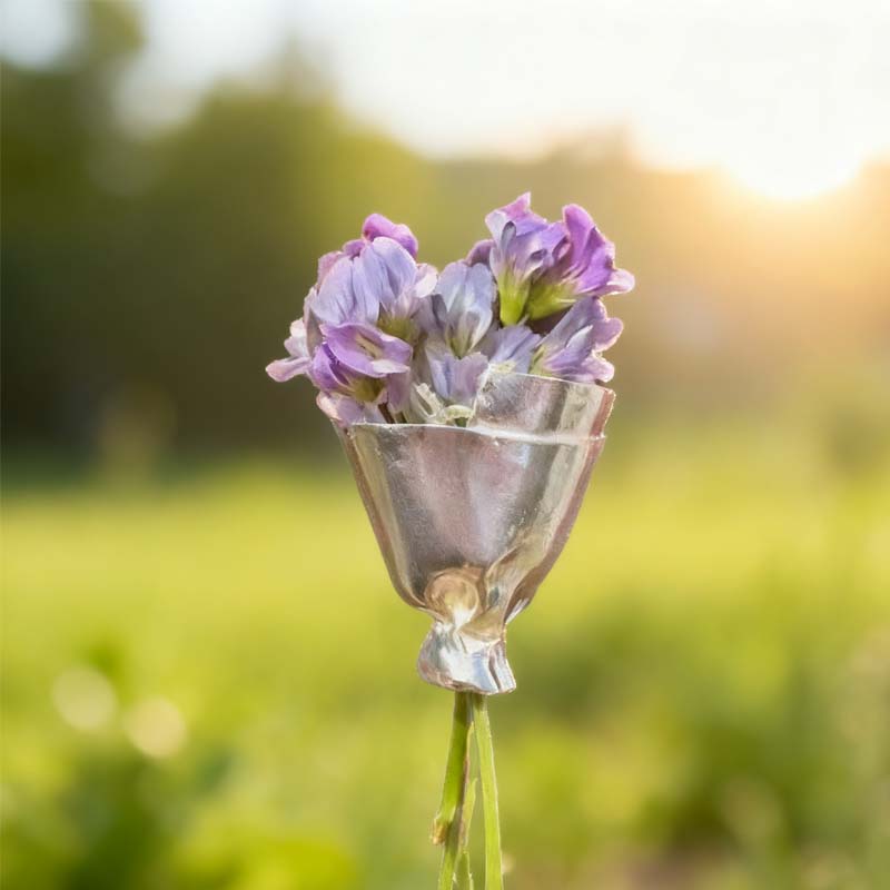 Bärbar blomsterbrosch Nål