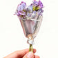 Bärbar blomsterbrosch Nål