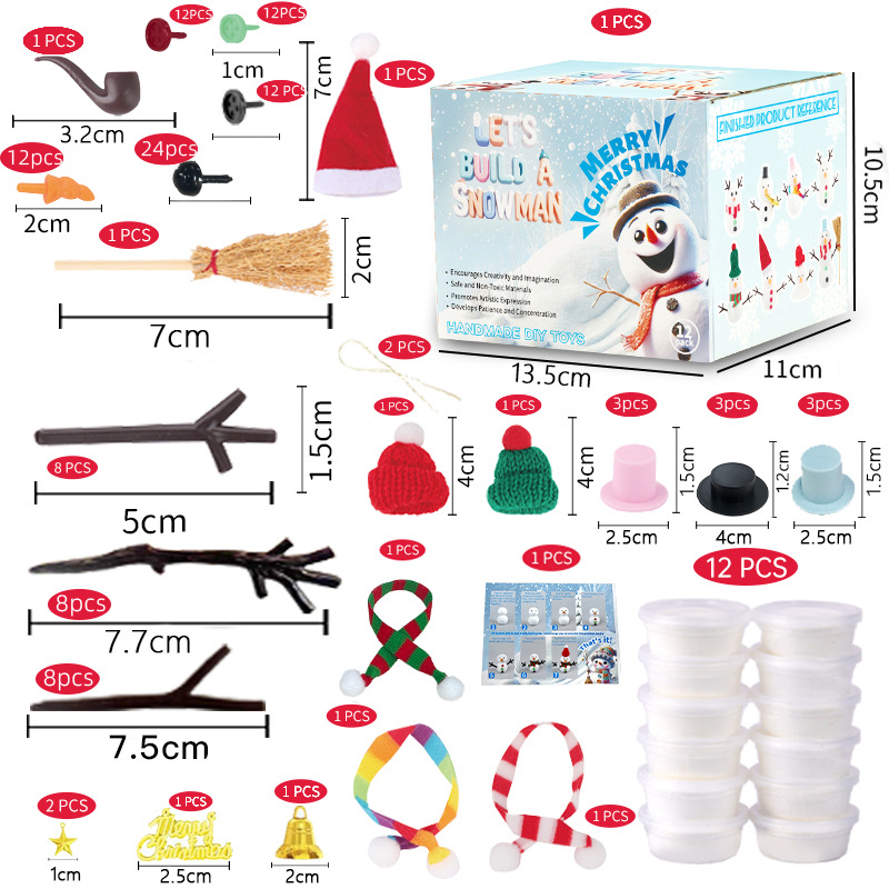 DIY-snögubbe-pysselkit för barn