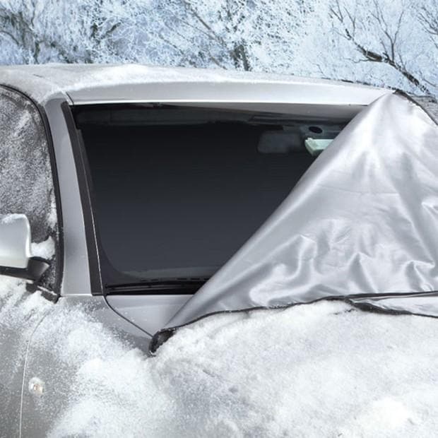 🥳 STORSÄLJARE 2026 ❄️ Magnetiskt vindruteskydd – vädertåligt frostskydd med starka magneter – mindre isskrapning, varmare kupé och kompakt förvaringspåse! 🛡️💨