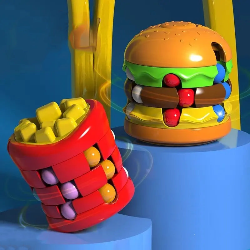 Hamburgare & pommes frites Magic Bean Fidget Cube