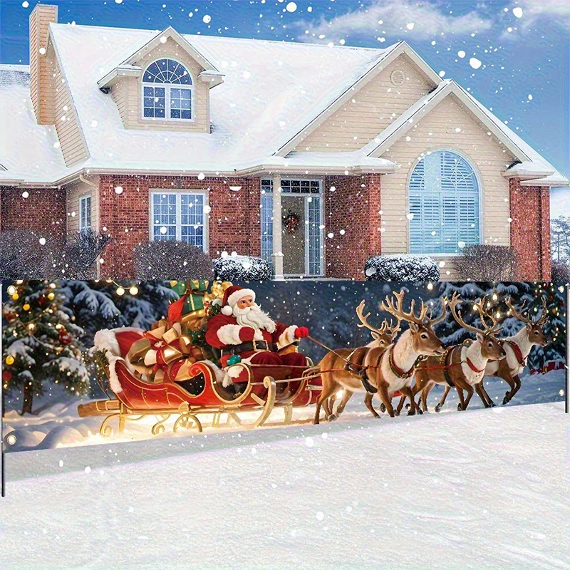 🔥Solange der Vorrat reicht 40 % Rabatt!🎉Utomhus Merry Christmas hängande banner