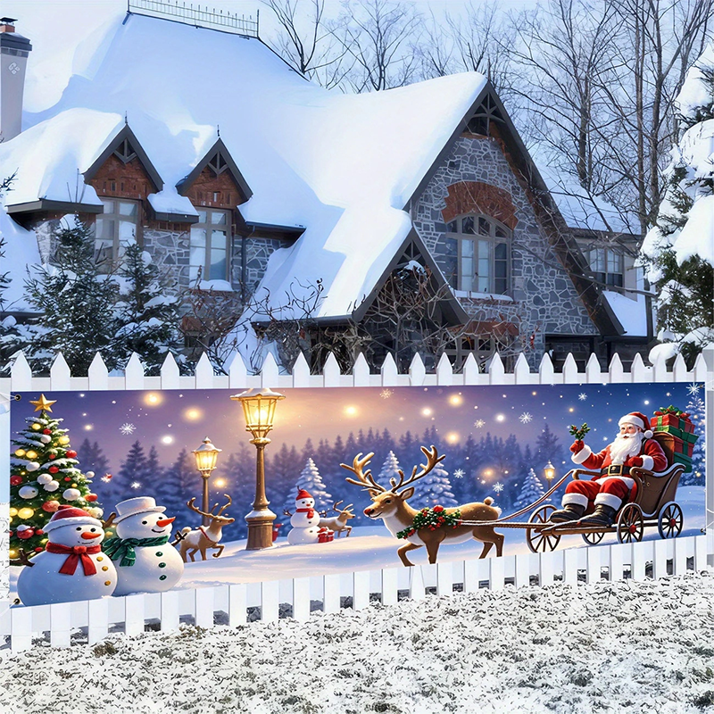 🔥Solange der Vorrat reicht 40 % Rabatt!🎉Utomhus Merry Christmas hängande banner