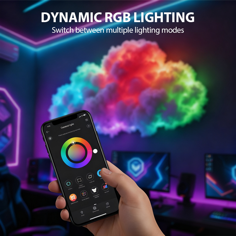 ⏳Begränsad tid 49 % rabatt⏰DIY USB-driven Thundercloud LED-belysning🌈☁️