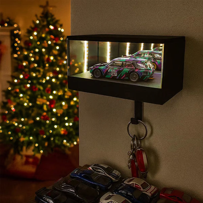 LED Nyckelhållare med Oändlighetsspegel för Garage
