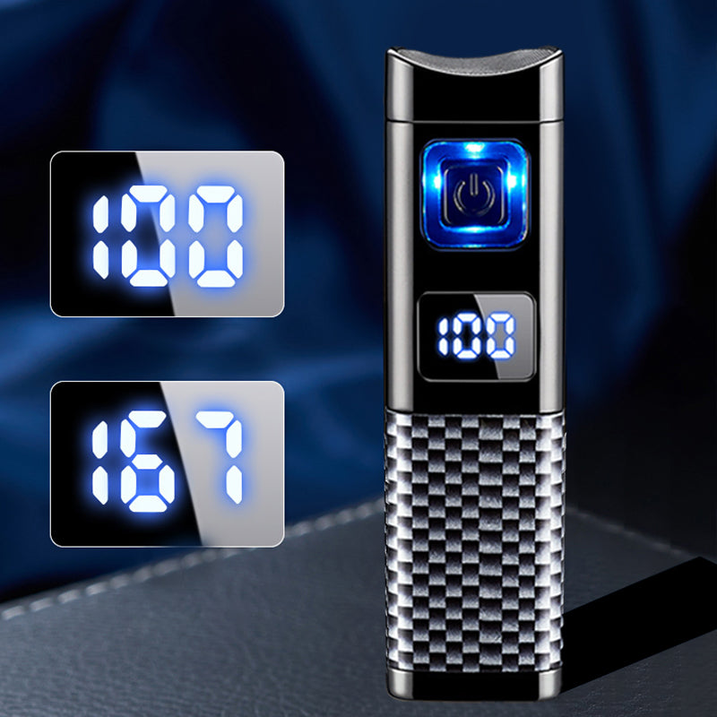 Laddningsbar och påfyllningsbar cigarrtändare med LED-display