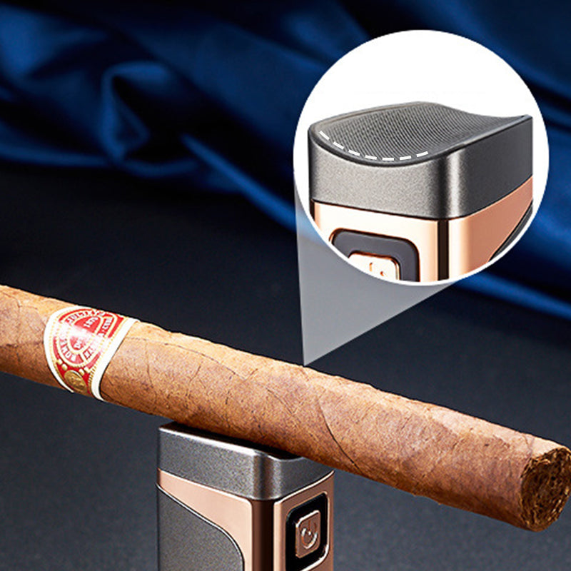 Laddningsbar och påfyllningsbar cigarrtändare med LED-display