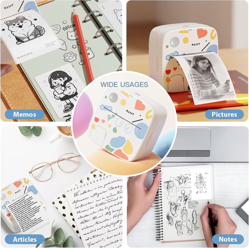 🎁 Julrea 50 % RABATT !! 🖨️ Mini bärbar klistermärkesskrivare✨ Bärbar Bluetooth-skrivare för DIY och presenter🔖